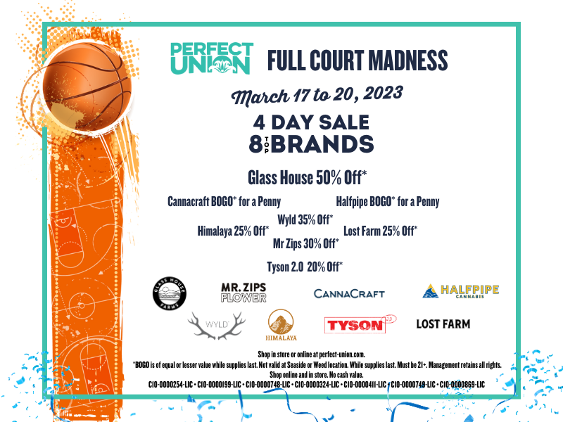 March Full Court Madness Sale Perfect Union March 17 to March 20 2023 - 8 Top Brands on Sale for 4 Days