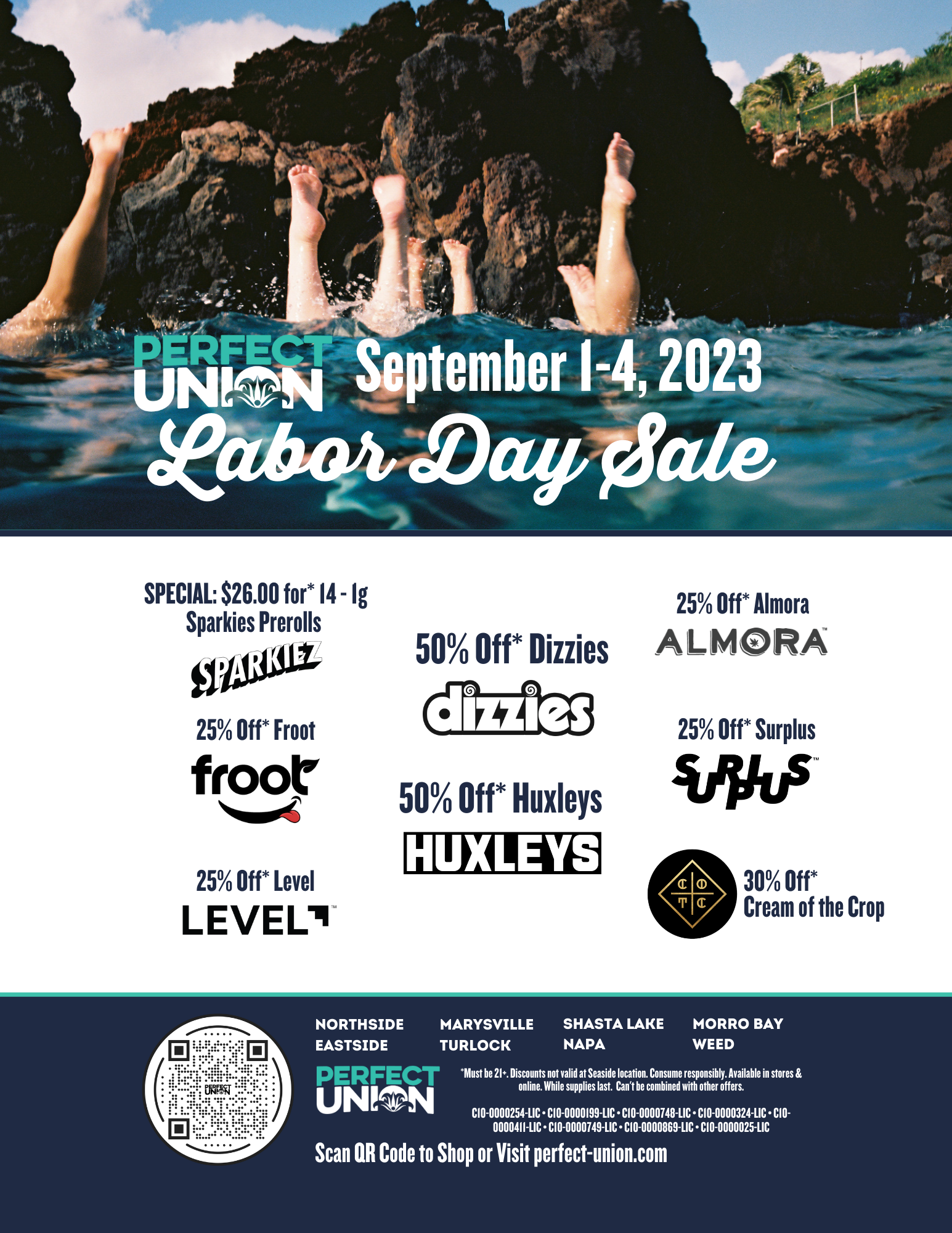 Kick Your Heels Up Labor Day Sale at Perfect Union Dispensary Weed Sale September 1 to 4, 2023