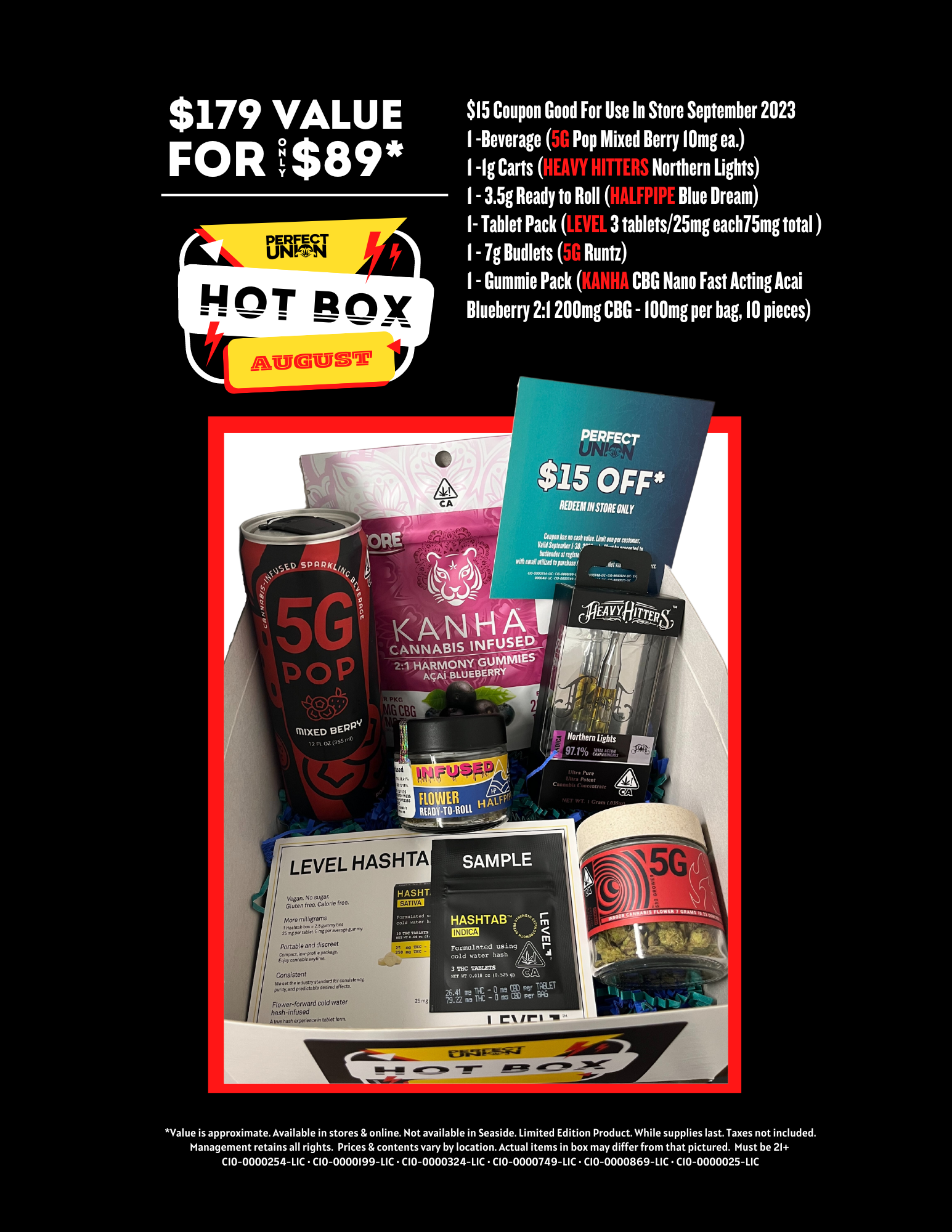 AUGUST 2023 Hot Box (8.5 × 11 in) AUGUST 2023 Hot Box Weed Value Box at Perfect Union