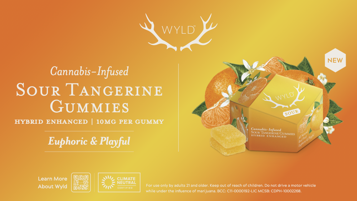 CA WYLD SOUR TANGERINE Edible Gummy by Wyld