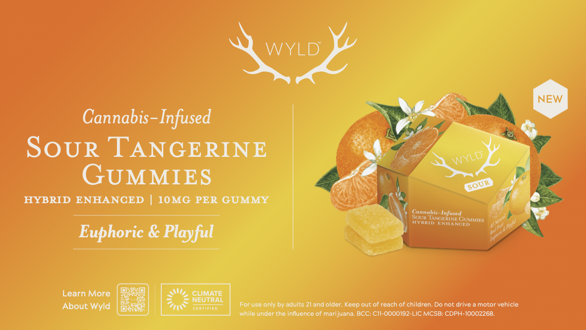 CA WYLD SOUR TANGERINE DIGITAL DISPLAY CA WYLD SOUR TANGERINE Edible Gummy by Wyld