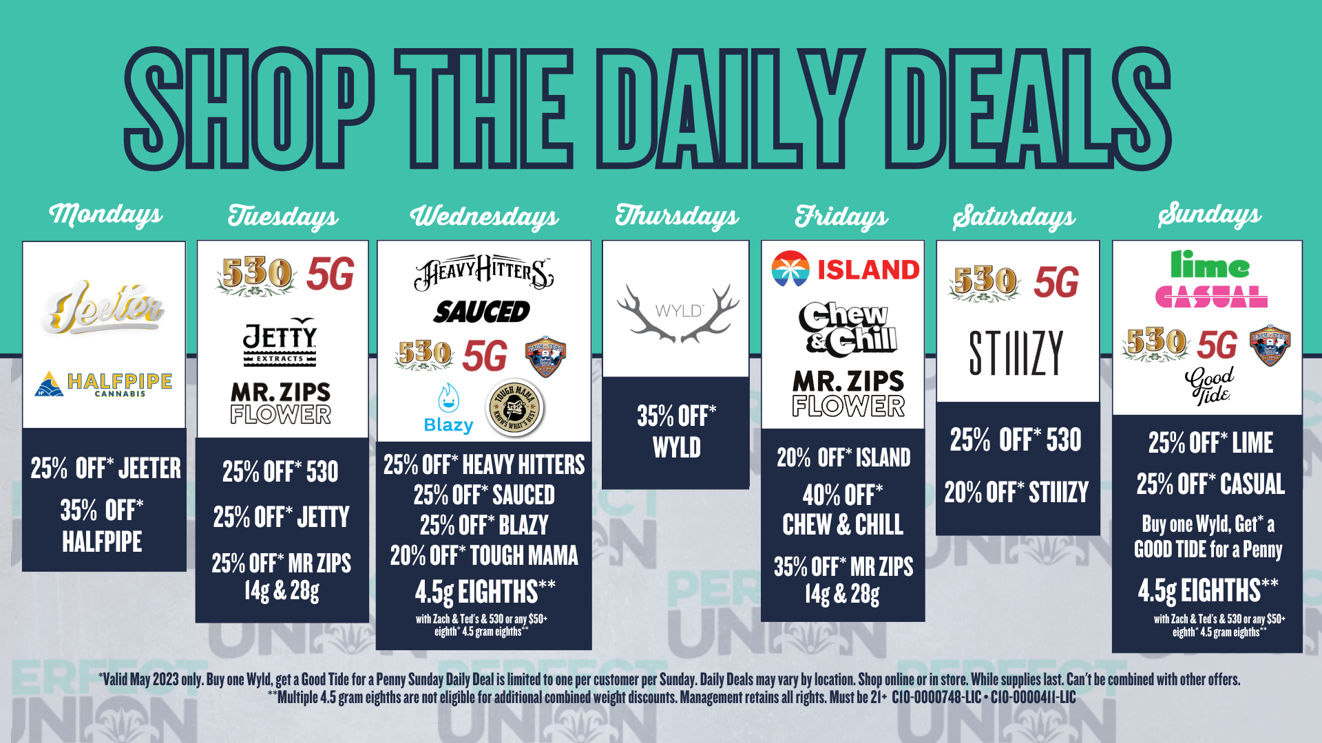 PERFECT UNION May 2023 Daily Deals at select locations while supplies last