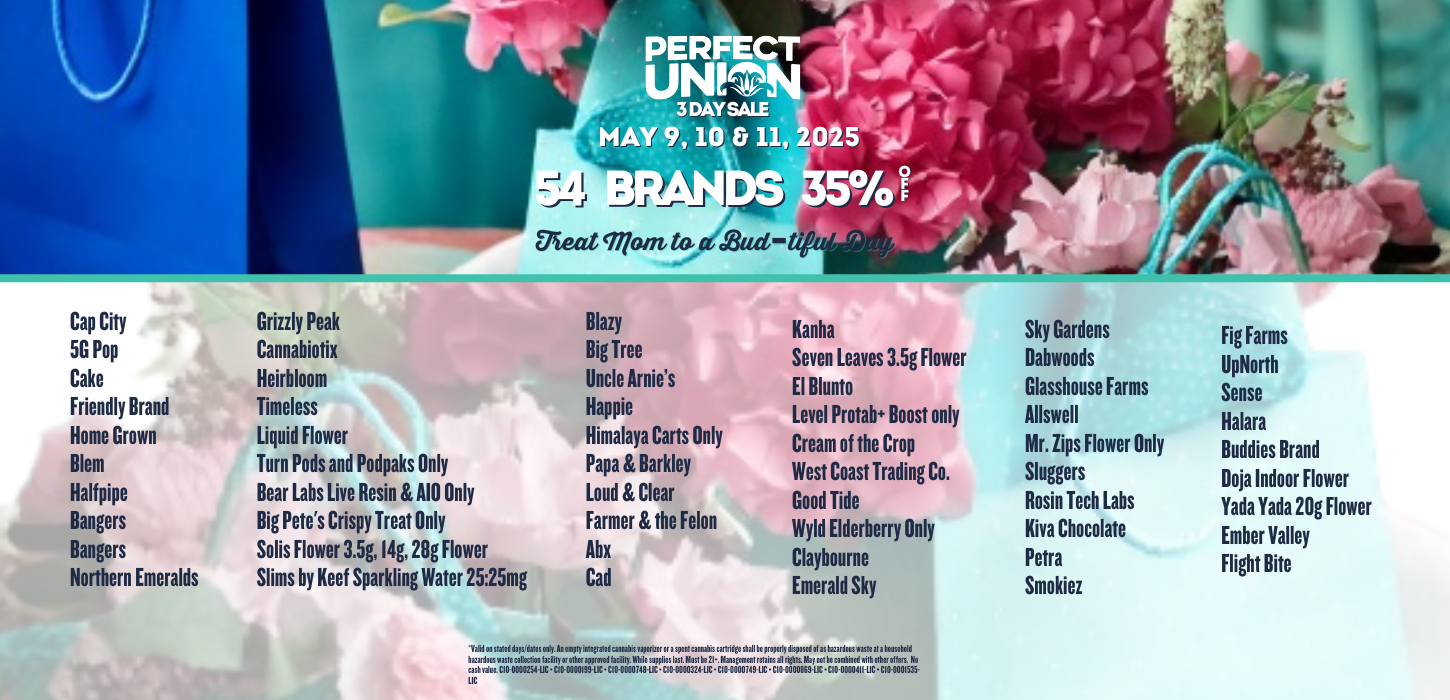 Perfect Union May 9 10 and 11 2025 SALE