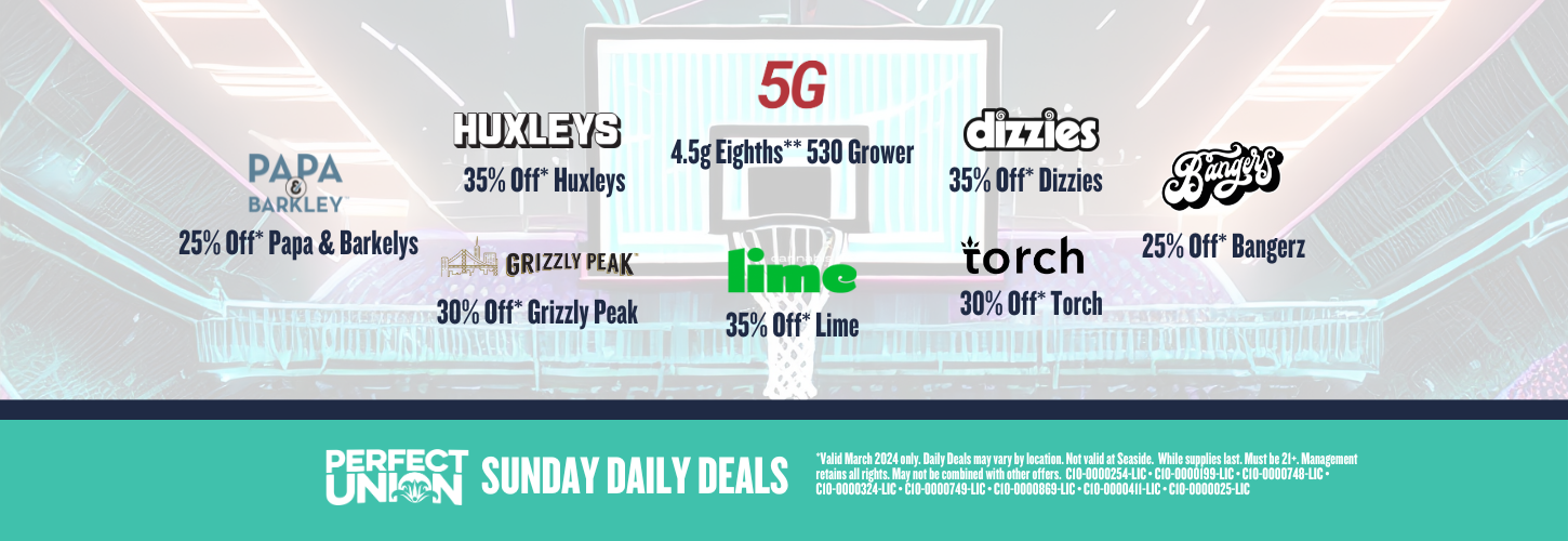 Sunday March 2024 Daily Deals at Perfect Union