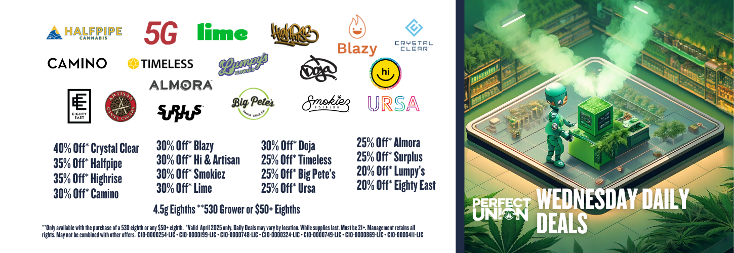 Wednesday April 2025 Daily Deals at Perfect Union